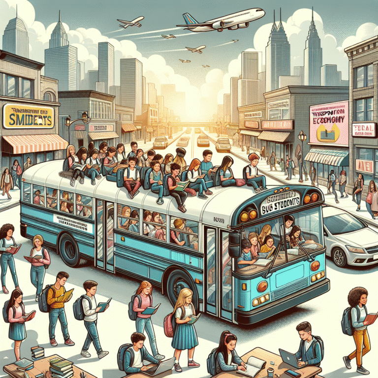 Economia de transporte para estudantes